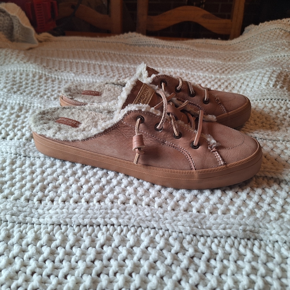 Sperry Womens Sherpa Cozy Slip Ons Womens Size 8.5